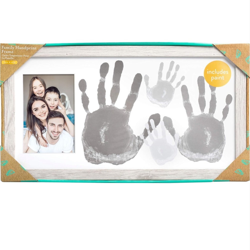 Kate and Milo Rustic Family Handprint Photo Frame